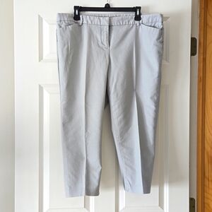 Dalia Light Gray Ankle Pants
